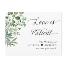 Amor é Casamento de Paciente Adiado Chic Eucalyptu