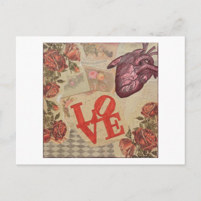 Cartão Postal Amor e Corações (Frente)