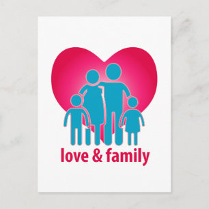 Cartão Postal Amor e família