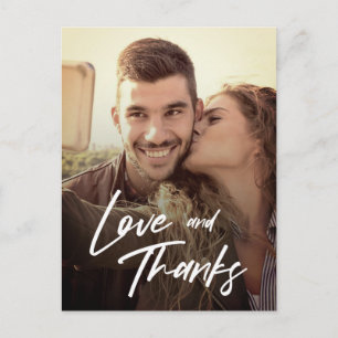 Cartão Postal Amor e Gratidão Mínimos Substituir Foto Própria