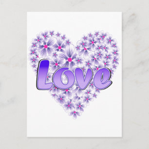 Cartão Postal Amor e margarida