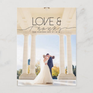 Cartão Postal Amor e Obrigados   Foto de agradecimento formal e 