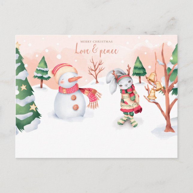 Cartão Postal Amor e Paz (Frente)