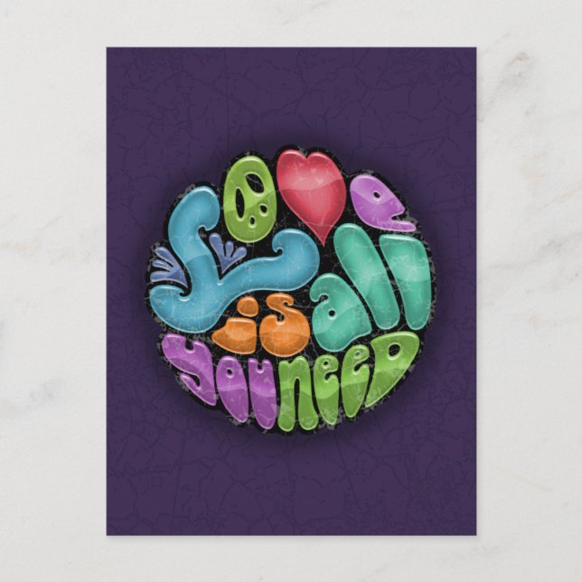 Cartão Postal Amor é tudo que você precisa (Frente)