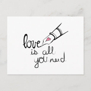Cartão Postal Amor é tudo que você precisa