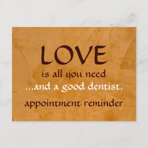 Cartão Postal Amor E Um Bom Dentista