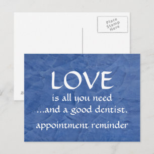 Cartão Postal Amor E Um Bom Dentista