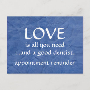 Cartão Postal Amor E Um Bom Dentista