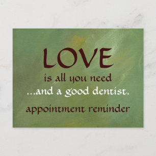 Cartão Postal Amor E Um Bom Dentista