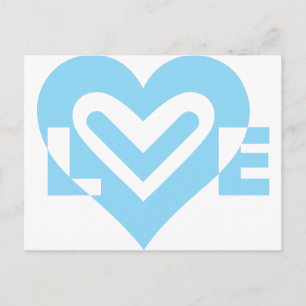 Cartão Postal Amor em Azul