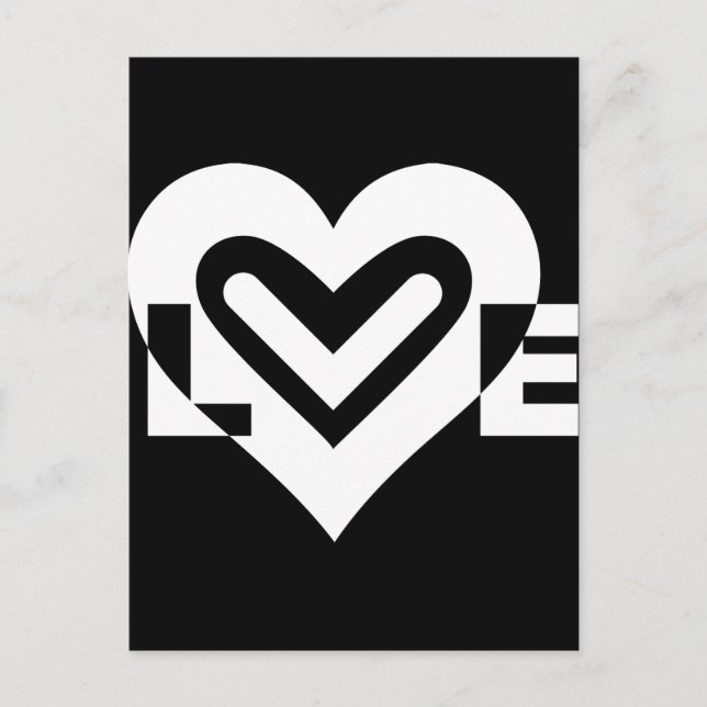 Cartão Postal Amor em Branco (Frente)