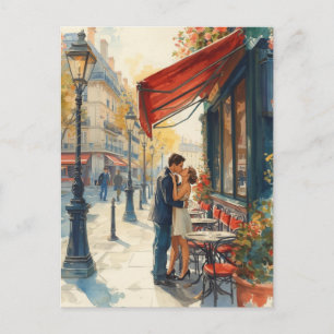 Cartão Postal Amor em Paris