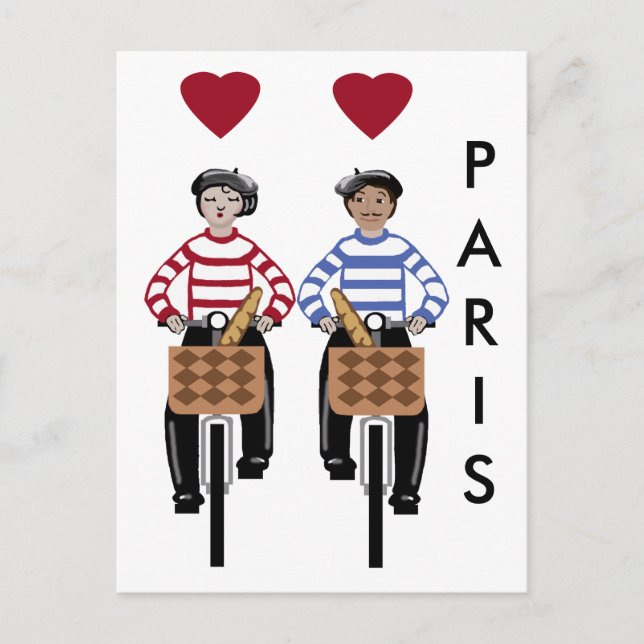 Cartão Postal Amor em Paris (Frente)