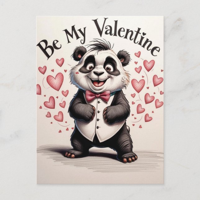 Cartão Postal Amor em preto e branco (Frente)