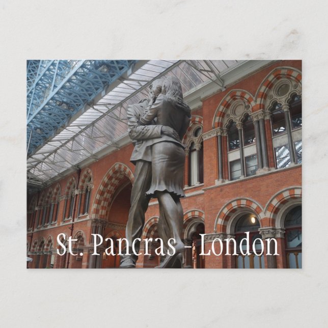 Cartão Postal Amor em St Pancras - Londres (Frente)