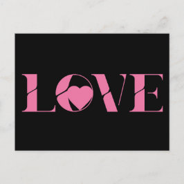 Cartão Postal Amor em Texto Rosa Dia dos Namorados