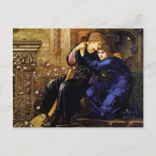 Cartão Postal Amor entre as ruínas - Edward Burne-Jones