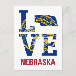 Cartão Postal Amor Estatal De Nebraska USA