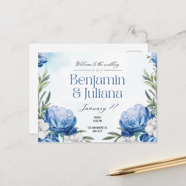 Cartão Postal Amor eterno: Parabéns no seu casamento (Frente/Verso In Situ)