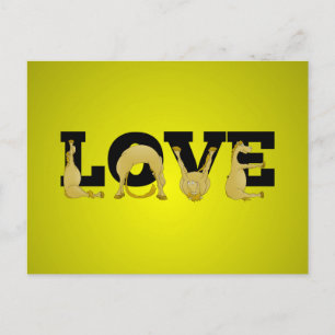 Cartão Postal AMOR feito por um pônei muito flexível