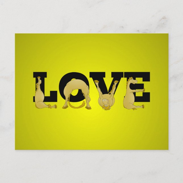 Cartão Postal AMOR feito por um pônei muito flexível (Frente)