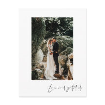 Amor Gratidão Foto Vertical Obrigado Cartão-Postal