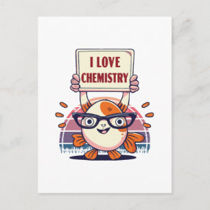 Cartão Postal Amor Guppies e Química