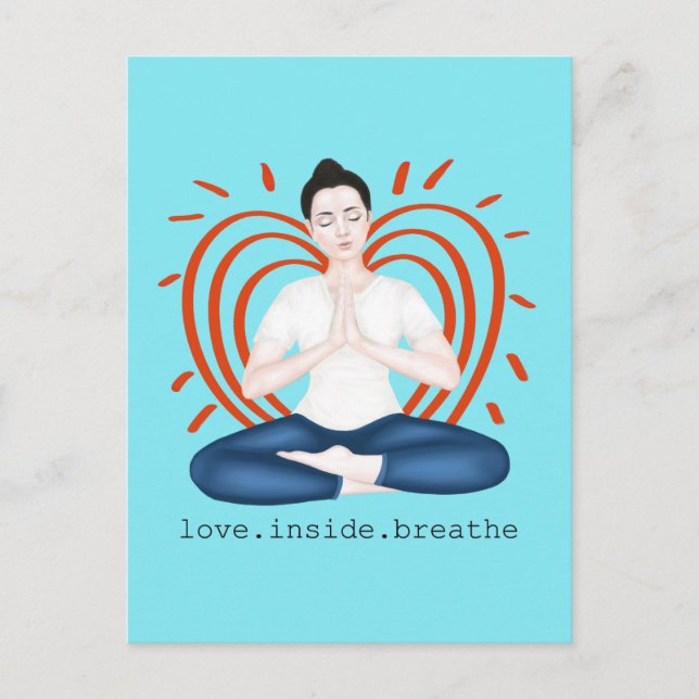 Cartão Postal amor. interior. respirar (Frente)