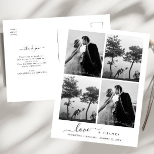 Cartão Postal Amor moderno e Obrigados 4 Casamento Fotográfico O