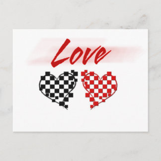 Cartão Postal Amor na faixa rápida - para os fãs da Nascar