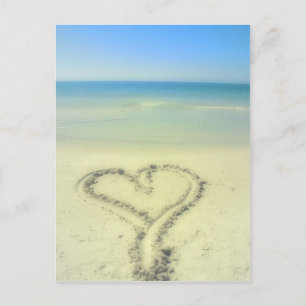 Cartão Postal Amor na praia