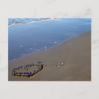 Cartão Postal Amor na praia