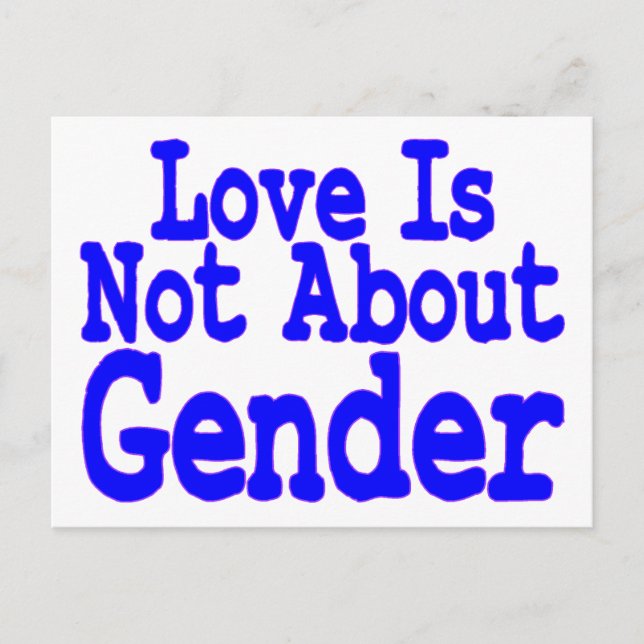 Cartão Postal Amor não sobre o género (Frente)