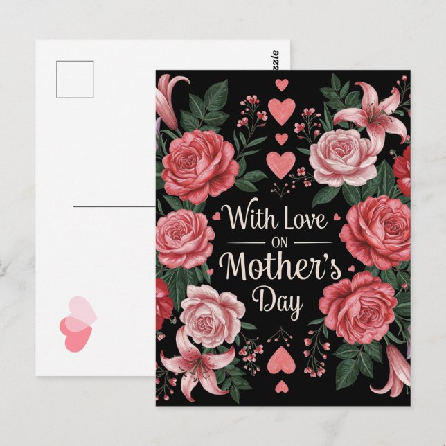 Cartão Postal Amor no Dia das Mães (Frente/Verso)