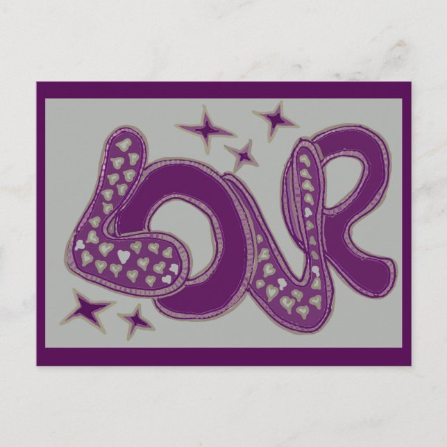 Cartão Postal Amor no estilo dos anos 60 (Frente)