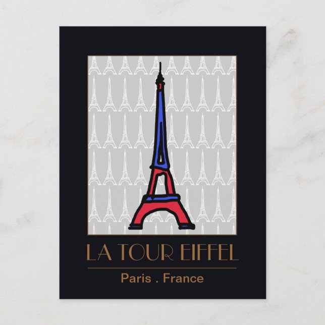 Cartão Postal amor Paris (Frente)