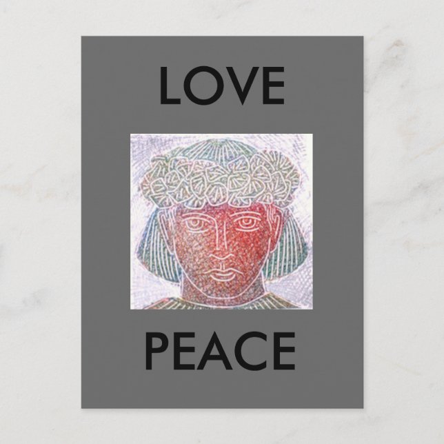 CARTÃO POSTAL AMOR PAZ (Frente)