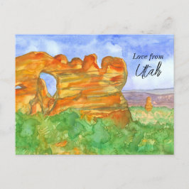 Cartão Postal Amor pelas Montanhas do Deserto do Sudeste do Rock