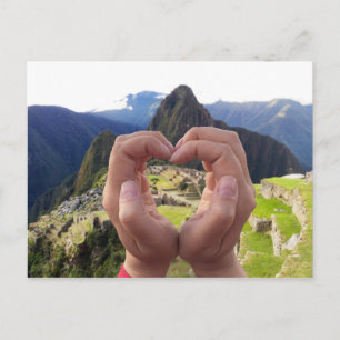 Cartão Postal Amor por Machu Picchu Peru