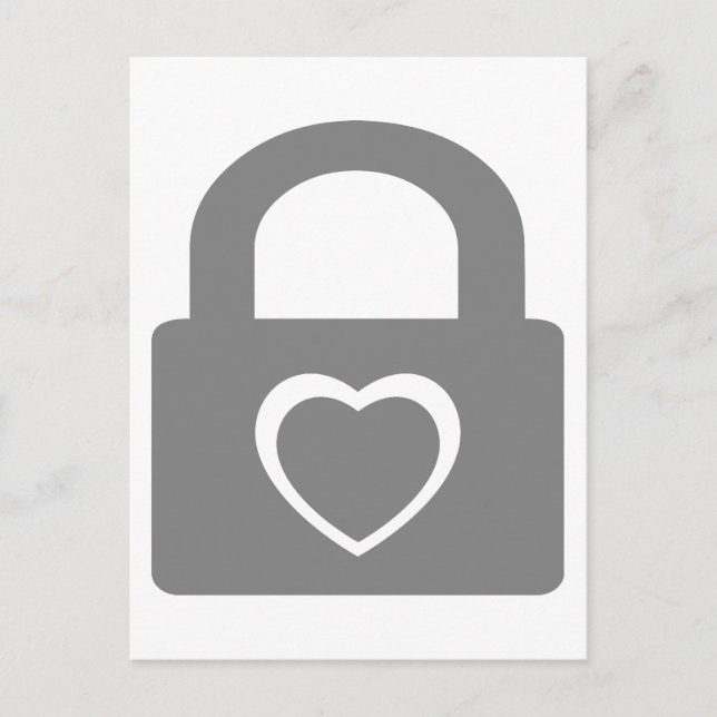 Cartão Postal amor travado. (Frente)