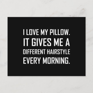 Cartão Postal Amor Travesseiro Diferente De Cabelo Engraçado