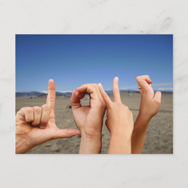 Cartão Postal Amor verdadeiro (Frente)