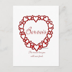 Cartão Postal Amor Verdadeiro Borzoi