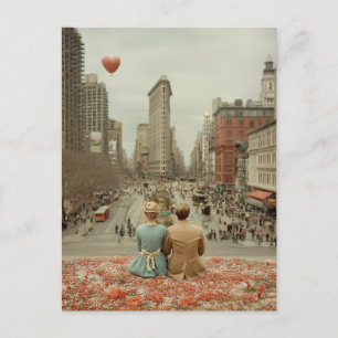 Cartão Postal Amor Vintage em Nova York