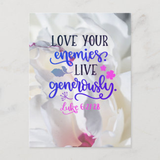 Cartão Postal Amor Vive Generosamente