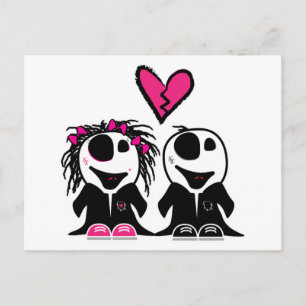 CARTÃO POSTAL AMOR ZOMBIE