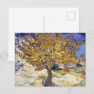 Cartão Postal Amoreira de Van Gogh Remoinho Amarelo Arte