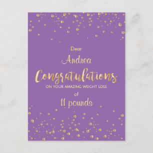 Cartão Postal Amortecendo Certificado de Perda de Peso do Grupo
