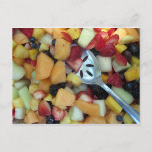 Cartão Postal Amortecimento Colorido de Frutas