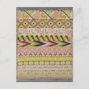 Cartão Postal Amostra de bordado